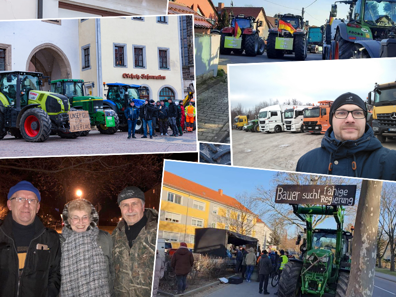 Bauernproteste: Die AfD Nordsachsen demonstriert mit unseren Landwirten und Unternehmern!